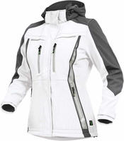 Leibw&auml;chter Damen Softshelljacke &ndash; wei&szlig; &ndash; Gr. 36 &ndash; atmungsaktiv, wind- und