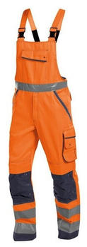 Dassy Warnschutz Latzhose mit Kniepolstertaschen Malmedy PESCO74 Neonorange/Dunkelblau