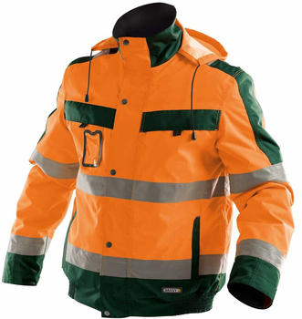 Dassy Warnschutz Winterjacke Lima PES70 Neonorange/Flaschengrün