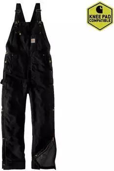 Carhartt Latzhose Firm Duck Insulated Bib Overall schwarz
