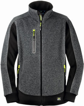 4Protect Wetterschutz-Fleece-Jacke Maine Schwarz/Weiß melange