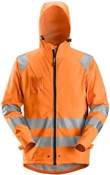 Snickers Hi-Vis wasserdichte PU Regen-Arbeitsjacke/Kl. 3/EN 20471,3 High-Vis Orange