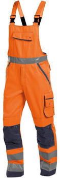 uvex Warnschutz Latzhose mit Kniepolstertaschen Malmedy PESCO74 Neonorange/Dunkelblau/Lang