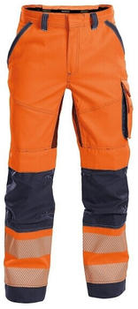 Dassy Sommer Warnschutzhose mit Kniepolstertaschen Odessa PESCO70 Neonorange/Dunkelblau