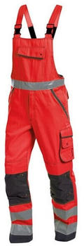 Dassy Warnschutz Latzhose mit Kniepolstertaschen Malmedy PESCO74 Neonrot/Zementgrau