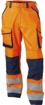 Fristads Warnschutzhose mit Kniepolstertaschen Chicago PESCO74 Neonorange/Dunkelblau/Kurz
