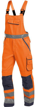 Snickers Warnschutz Latzhose mit Kniepolstertaschen Malmedy PESCO74 Neonorange/Dunkelblau