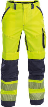 Leiber Sommer Warnschutzhose mit Kniepolstertaschen Odessa PESCO70 Neongelb/Dunkelblau