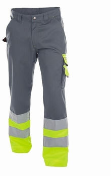 Dassy Warnschutzhose Omaha PESCO61 Zementgrau/Neongelb