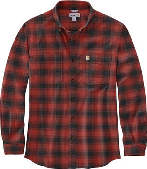 Carhartt Hemd Flannel L/S Plaid Shirt Red Ochre