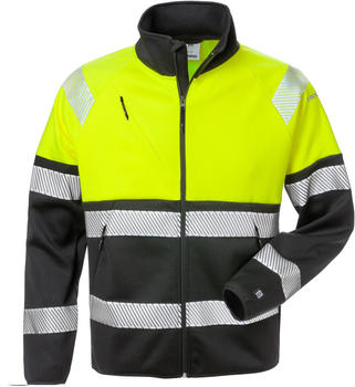 Fristads Warnschutz-Jacke High Vis Sweatjacke, Kl. 1 4517 SSL Warnschutz-Gelb/Schwarz