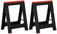 vidaXL Arbeitsb&ouml;cke 2 Stk. Klappbar Schwarz & Rot Polypropylen 350 kg