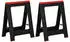 vidaXL Arbeitsböcke klappbar 2 Stk. Polypropylen 350kg schwarz/rot (152104)