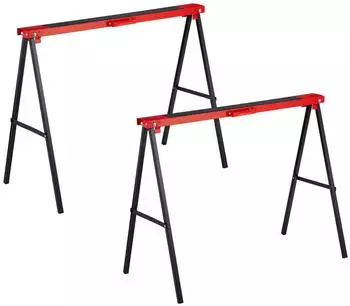 Relaxdays Klappbock 100kg 2er-Set (rot/schwarz)