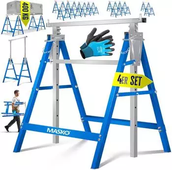 Masko Teleskop-Arbeitsbock h&ouml;henverstellbar 80-130cm, max. 200kg