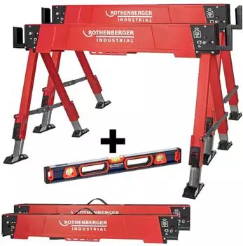 Rothenberger DUO Falt-Arbeitsbock mit WS24 Premium Wasserwaage 60cm (1500005801)