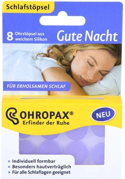 Ohropax Good Night Silikon Vor-ohr St&ouml;psel 8 St&uuml;ck