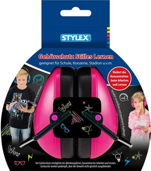 Stylex Kapselgeh&ouml;rschutz Stilles Lernen SX-4230 f&uuml;r Kinder, faltbar, pink (42301)