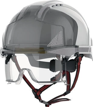 JSP Protection Industriekletterhelm EVO VISTAlens Dualswitch weiß/rauch ABS (AMF270-405-F00)