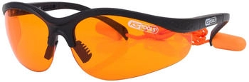 KS Tools Schutzbrille orange mit Ohrstöpsel (310.0161)