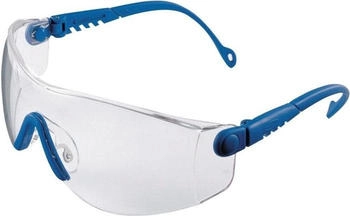 Honeywell Op-Tema Schutzbrille mit blauen Bügeln und klarer Polycarbonat-Scheibe EN 166-1FT (1004949)