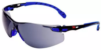 3M Solus Safety Glasses Blau/Schwarz frame Scotchgard Anti-Fog Grey Lens S1102SGAF-EU (7100080185)