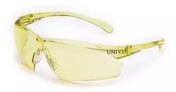Univet | 505 UP Contrast 2 Arbeitsschutzbrille Gelbe Gl&auml;ser Kratzfest Leicht Flexibel und Widerstandsf&auml;hig Hoher Komfort (EN166 EN170) Gelb (505U.03.00.19)
