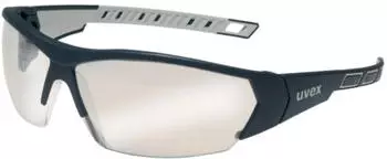 uvex i-works Arbeitsschutzbrille mit supravision excellence Technologie kratzfest & beschlagfrei UV400-Schutz Schwarz-Grau/Silberspiegel (9194885)
