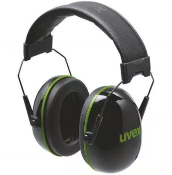 uvex K10 faltbare Geh&ouml;rschutzkapsel 30 dB D&auml;mmung Schwarz/Gr&uuml;n (2630010)