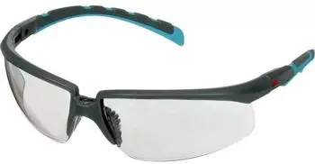 3M Solus Serie 2000 S2007SGAF-BGR grau/t&uuml;rkise B&uuml;gel Scotchgard Anti-Fog-Beschichtung f&uuml;r innen/au&szlig;en graue Anti-Fog-Antikratz-Scheibe