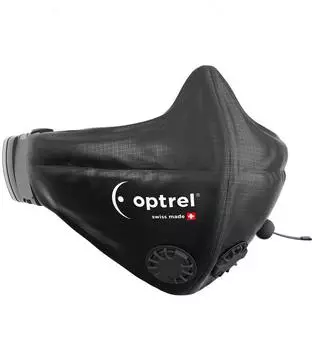 Optrel Mund-Nasenmaske mit Ventil, schwarz, POM/Polyester/Polyurethan, 2 St. (4160.500)