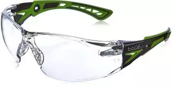 Boll&eacute; RUSH+ Schutzbrille, klare Gl&auml;ser, gr&uuml;n/schwarz (RUSHPPSIG)