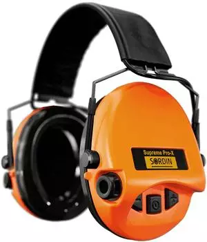 Sordin Supreme Pro-X Slim Kapselgehörschutz Schaum-Kissen Lederband Orange