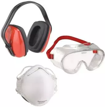 Connex Arbeitsschutz-Set 3-teilig, Schutzbrille, Geh&ouml;rschutz SNR 29dB, Maske FFP1 (COXT938793)