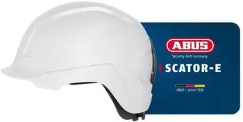 ABUS Scator-E Schutzhelm ohne Bel&uuml;ftung, Wei&szlig; (94806)