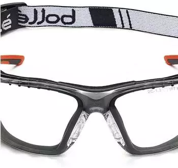 Bollé NESS+ Schutzbrille Rahmen orange/schwarz, klares PC (PSSNESF028)