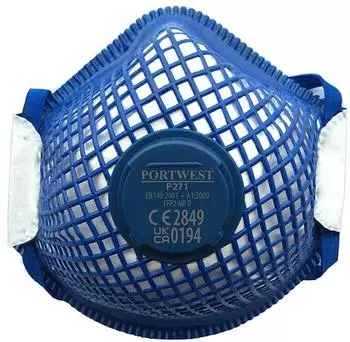 Portwest Ergonet FFP2 Atemschutzmaske mit Ventil Weiß, 10er-Pack (P271WHR)