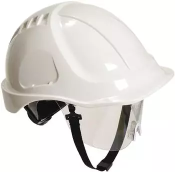 Portwest PW54 Endurance Plus Schutzhelm mit Visier, weiß (PW54WHR)