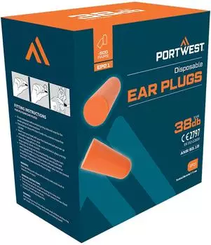 Portwest Ohrstöpsel Dispenser Nachfüllpack 500 Paar, orange (EP21ORR)
