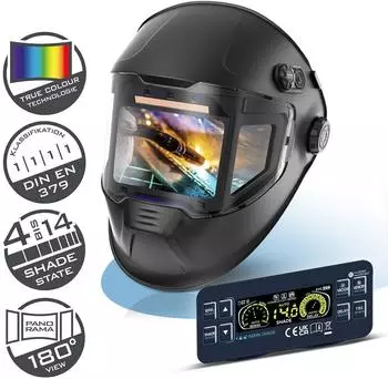 Stahlwerk SPLIT 3-in-1 Automatik-Schwei&szlig;helm 180&deg; Sichtfeld, LCD-Farbdisplay (6355)