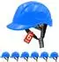 Tacklife Schutzhelm EN397 blau, 52-66cm verstellbar, 6er-Pack (MBU-GM16-BLU6)