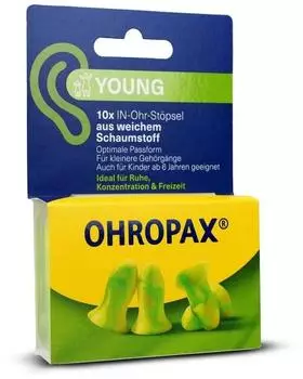 Ohropax Young Schaumstoff In-ohr 10 Stck.