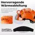 Tacklife Schutzhelm EN397 mit Visier und Schweißband, ABS, orange, 53-63cm