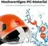 Tacklife Schutzhelm EN397 mit Visier und Schweißband, ABS, orange, 53-63cm