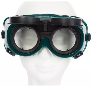 Toolland Klappbare Schweißbrille, kratzfeste Linsen, verstellbar (TW802565)