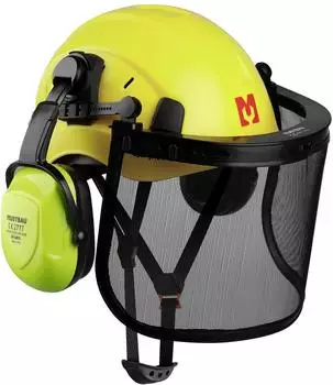 Tacklife Schutzhelm-Set mit Ohrsch&uuml;tzer und Netzvisier, gr&uuml;n, EN 397 (PA-H2VBE90011GRE)
