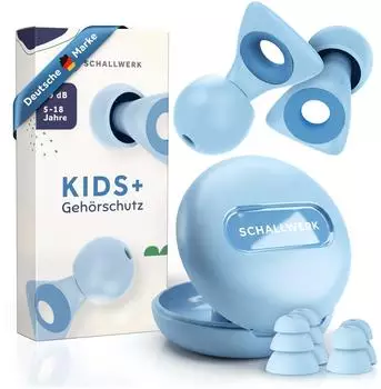 SCHALLWERK Kids+ Gehörschutzstöpsel für Kinder, weich & wiederverwendbar