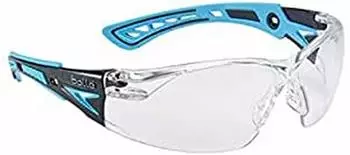Bolle Safety Rush+ Schutzbrille, klares Glas, Polycarbonat, UV400 (RUSHPGLO)