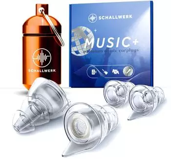 SCHALLWERK Music+ Gehörschutz Ohrstöpsel, transparent (Music+)