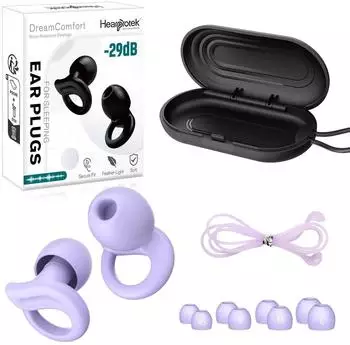 LuxusKollektion Ohrstöpsel zum Schlafen, Silikon, 29dB, lila